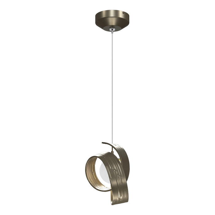 Riza Low Voltage Mini Pendant in Soft Gold - 161186-SKT-STND-84-GG0711 by Hubbardton Forge