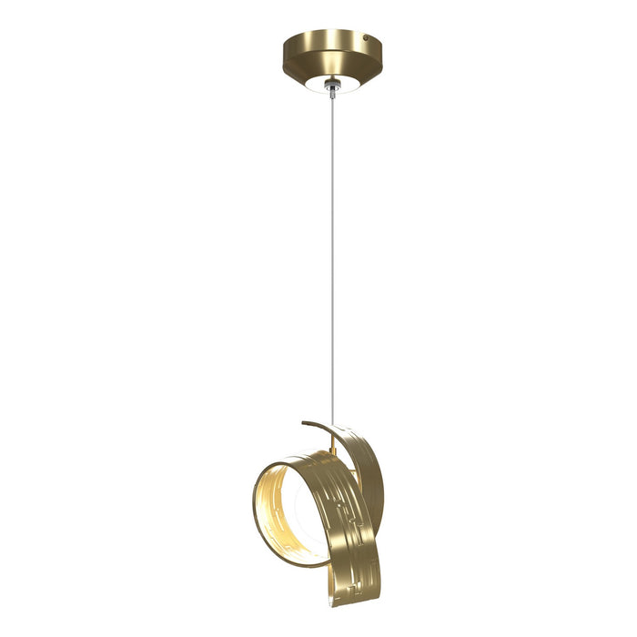 Riza Low Voltage Mini Pendant in Modern Brass - 161186-SKT-STND-86-GG0711 by Hubbardton Forge