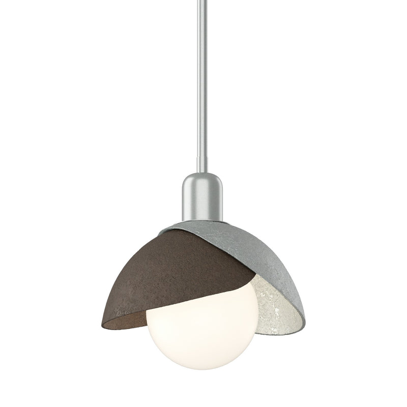 Brooklyn Double Shade Mini Pendant in Vintage Platinum with Bronze Accent - 181183-SKT-MULT-82-05 by Hubbardton Forge