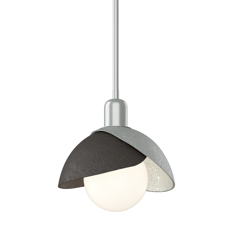 Brooklyn Double Shade Mini Pendant in Vintage Platinum with Oil Rubbed Bronze Accent - 181183-SKT-MULT-82-14 by Hubbardton Forge