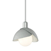 Brooklyn Double Shade Mini Pendant in Vintage Platinum with Vintage Platinum Accent - 181183-SKT-MULT-82-82 by Hubbardton Forge
