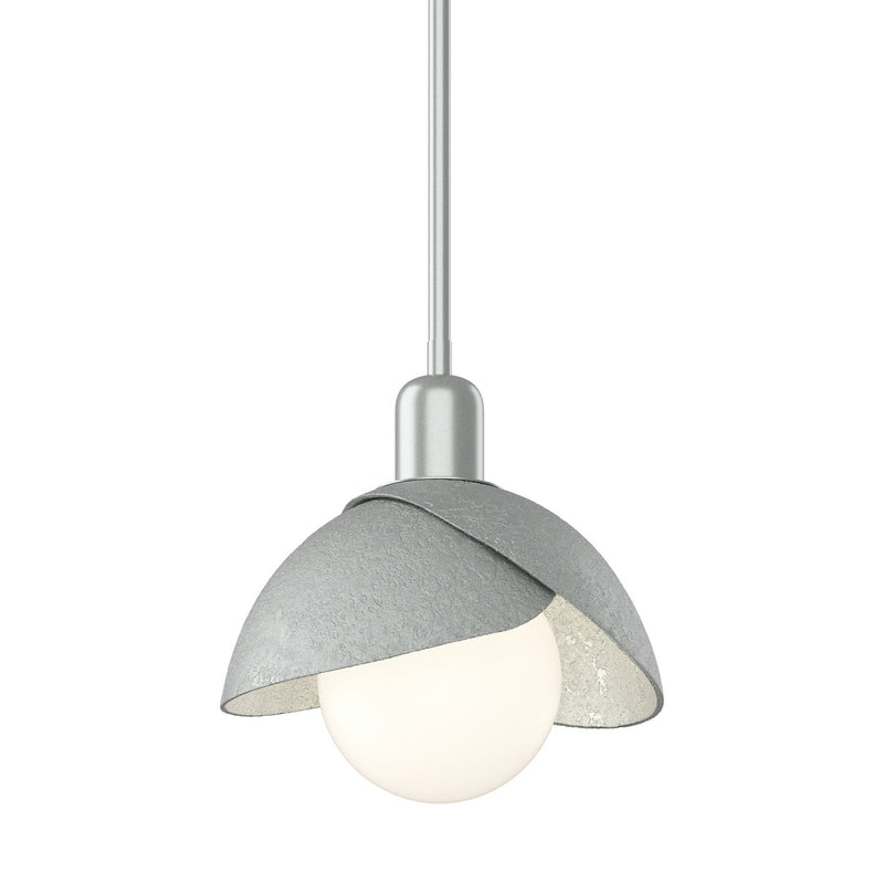 Brooklyn Double Shade Mini Pendant in Vintage Platinum with Vintage Platinum Accent - 181183-SKT-MULT-82-82 by Hubbardton Forge