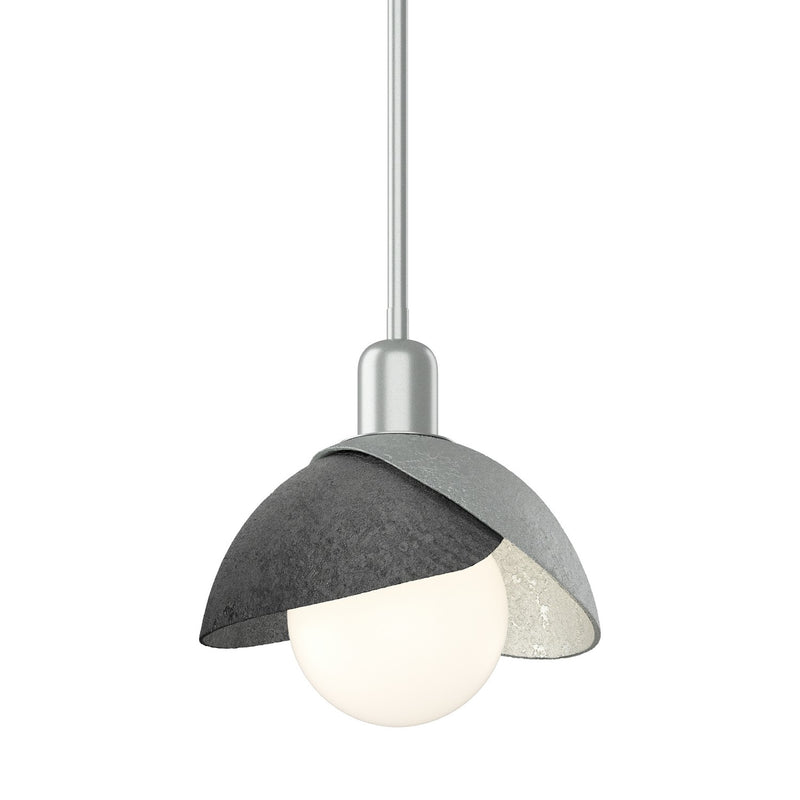Brooklyn Double Shade Mini Pendant in Vintage Platinum with Ink Accent - 181183-SKT-MULT-82-89 by Hubbardton Forge