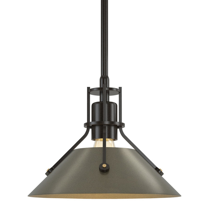 Henry Mini Pendant in Oil Rubbed Bronze with Soft Gold Accent - 184250-SKT-MULT-14-84 by Hubbardton Forge