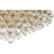 Calypso 6 Light 20" Flush Mount in Vibrant Gold