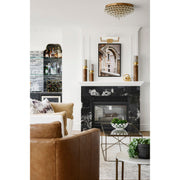 Calypso 6 Light 20" Flush Mount in Vibrant Gold in a room setting