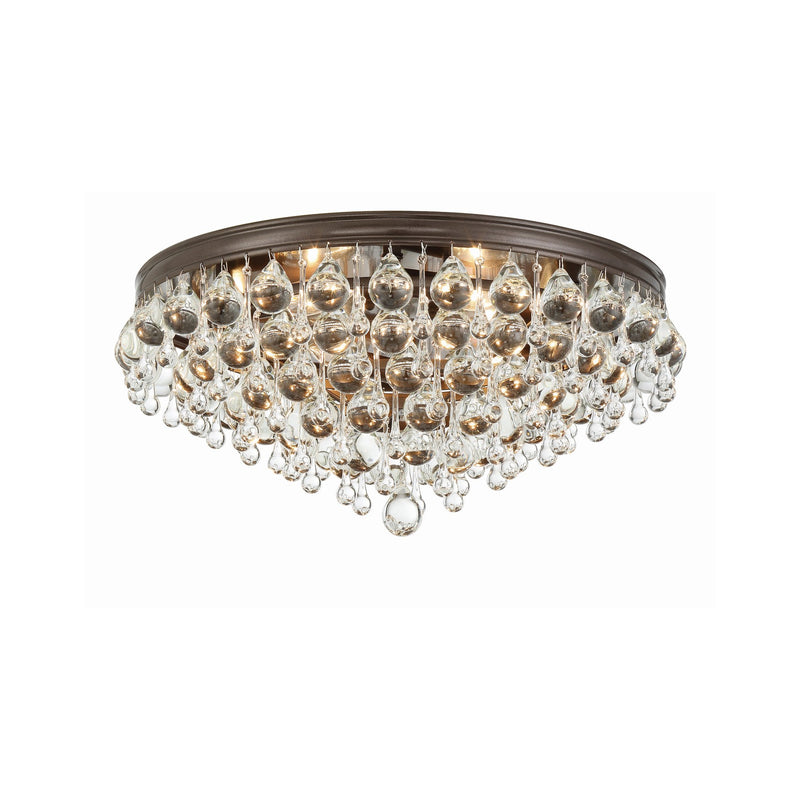 Calypso 6 Light 20" Flush Mount in Vibrant Bronze