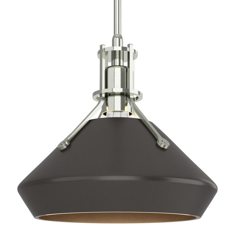 Henry with Chamfer Pendant in Sterling with Oil Rubbed Bronze Accent - 184251-SKT-MULT-85-14 by Hubbardton Forge