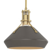 Henry with Chamfer Pendant in Modern Brass with Dark Smoke Accent - 184251-SKT-MULT-86-07 by Hubbardton Forge