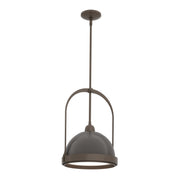 Atlas Small Pendant in Bronze with Oil Rubbed Bronze Accent - 187462-SKT-MULT-05-14 by Hubbardton Forge