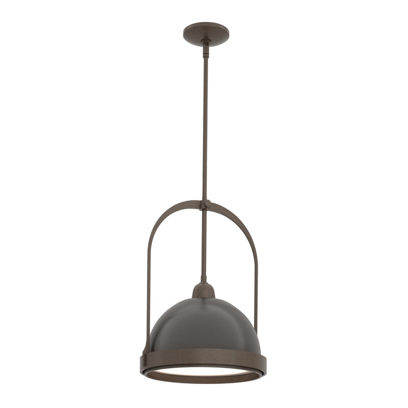 Atlas Small Pendant in Bronze with Oil Rubbed Bronze Accent - 187462-SKT-MULT-05-14 by Hubbardton Forge