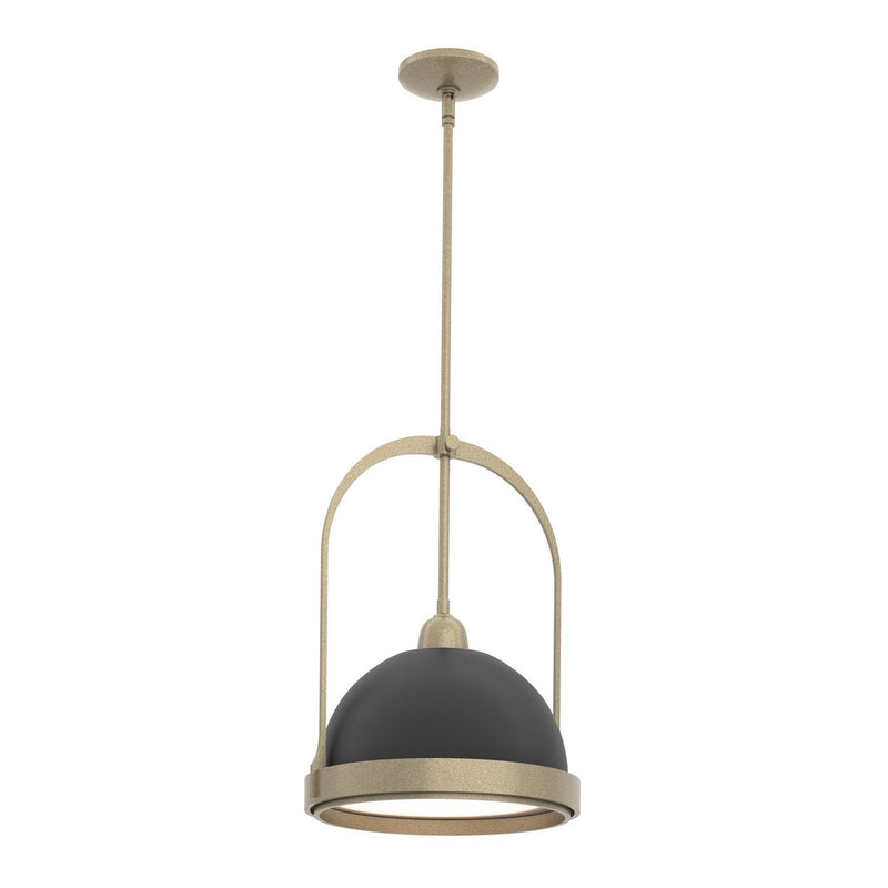 Atlas Small Pendant in Soft Gold with Black Accent - 187462-SKT-MULT-84-10 by Hubbardton Forge