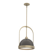 Atlas Small Pendant in Soft Gold with Oil Rubbed Bronze Accent - 187462-SKT-MULT-84-14 by Hubbardton Forge