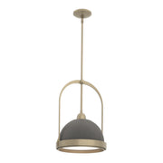 Atlas Small Pendant in Soft Gold with Natural Iron Accent - 187462-SKT-MULT-84-20 by Hubbardton Forge