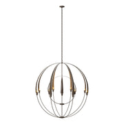Double Cirque Large Scale Chandelier in Bronze - 194248-SKT-05 by Hubbardton Forge