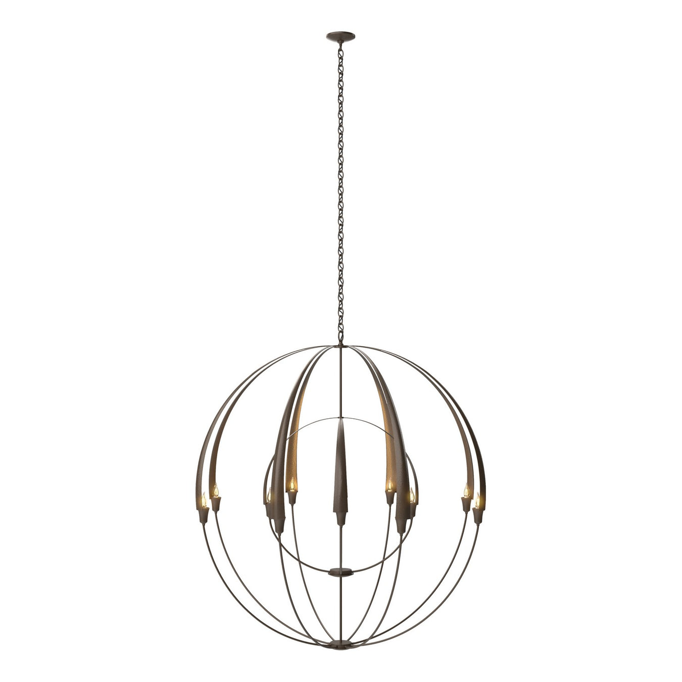 Double Cirque Large Scale Chandelier in Bronze - 194248-SKT-05 by Hubbardton Forge