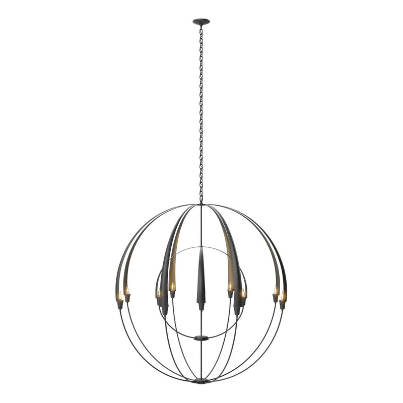 Double Cirque Large Scale Chandelier in Black - 194248-SKT-10 by Hubbardton Forge