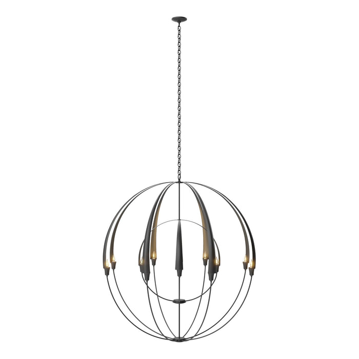 Double Cirque Large Scale Chandelier in Black - 194248-SKT-10 by Hubbardton Forge