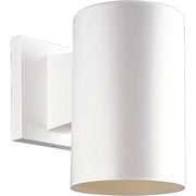 Cylinder 5" Non-Metallic Outdoor Wall Sconce in White