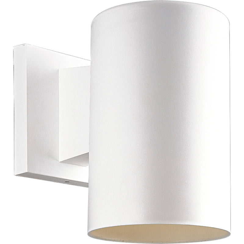 Cylinder 5" Non-Metallic Outdoor Wall Sconce in White