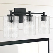 Emerson 3-Light Bath Vanity Light in Matte Black