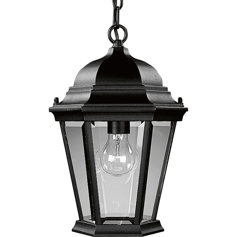 Welbourne Outdoor Lantern Pendant in Textured Black