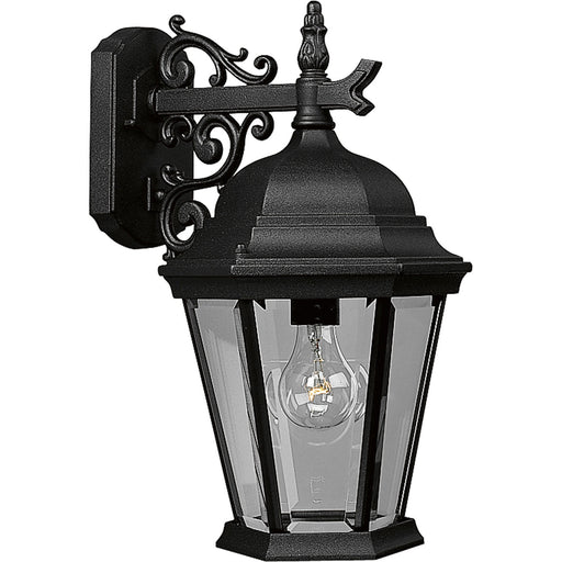 Welbourne One Light Wall Lantern in Textured Black