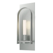 Triomphe 1-Light Sconce in Vintage Platinum with Vintage Platinum Accent - 201070-SKT-82-82-FD0462 by Hubbardton Forge
