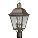 Andover Three Light Post Lantern in Antique Bronze