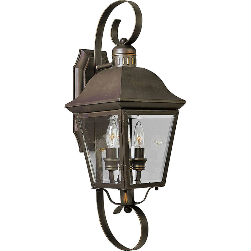 Andover 2-Light Medium Outdoor Wall Lantern in Antique Bronze