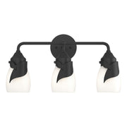 Lapas 3-Light Bath Sconce in Black - 201352-SKT-10-GG0330 by Hubbardton Forge