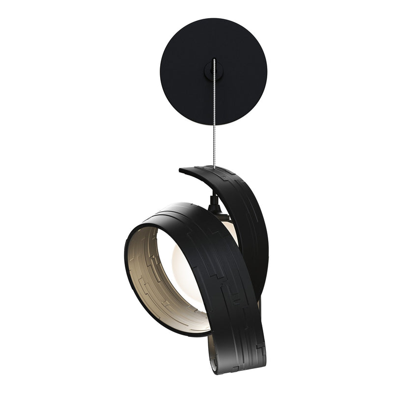 Riza Low Voltage Sconce in Black - 201353-SKT-10-GG0711 by Hubbardton Forge