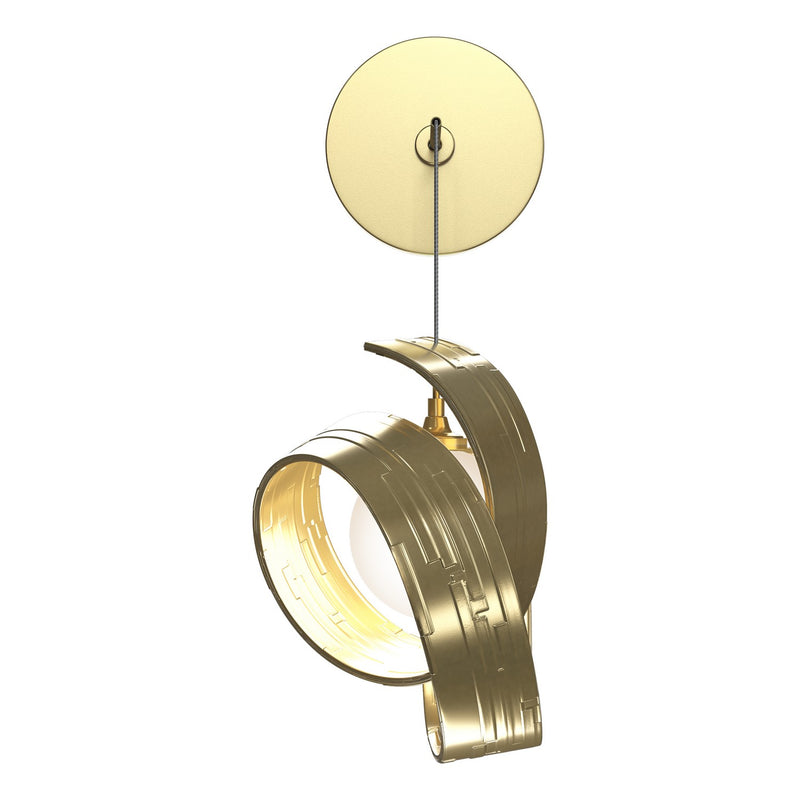 Riza Low Voltage Sconce in Modern Brass - 201353-SKT-86-GG0711 by Hubbardton Forge