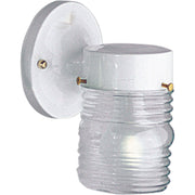 Utility Lantern Small Outdoor Wall Lantern in White