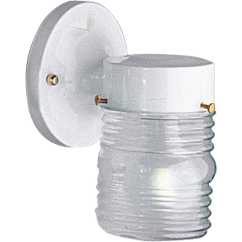 Utility Lantern Small Outdoor Wall Lantern in White