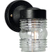 Utility Lantern One Light Wall Lantern in Black