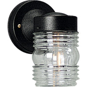 Utility Lantern Small Outdoor Wall Lantern in Black