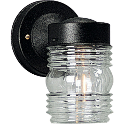 Utility Lantern Small Outdoor Wall Lantern in Black