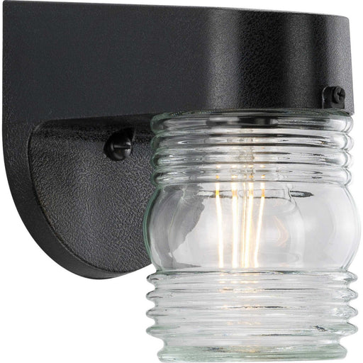 Polycarbonate Outdoor One Light Wall Lantern in Black