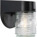 Polycarbonate Outdoor One Light Wall Lantern in Black