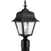 Non-Metallic Incandescent One Light Post Lantern in Black
