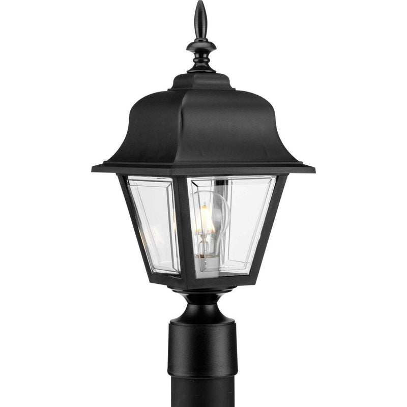 Non-Metallic Incandescent Outdoor Post Light in Black