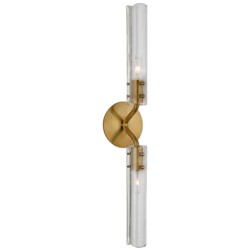 Casoria 23" Linear 2-Light Wall Sconce in Hand-Rubbed Antique Brass