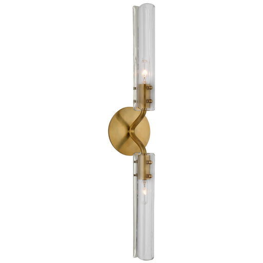 Casoria 23" Linear 2-Light Wall Sconce in Hand-Rubbed Antique Brass