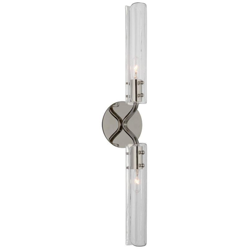 Casoria 23" Linear 2-Light Wall Sconce in Polished Nickel