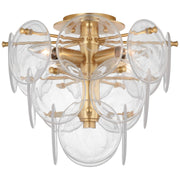 Loire Medium Tiered 4-Light Flush Mount in Gild