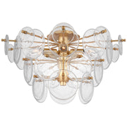 Loire Large Tiered 21" 5-Light Semi-Flush Mount in Gild