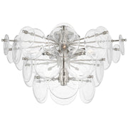 Loire Large Tiered 21" 5-Light Semi-Flush Mount in Polished Nickel