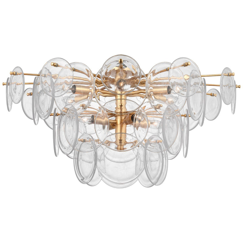 Loire Grande 34" 10-Light Semi-Flush Mount in Gild