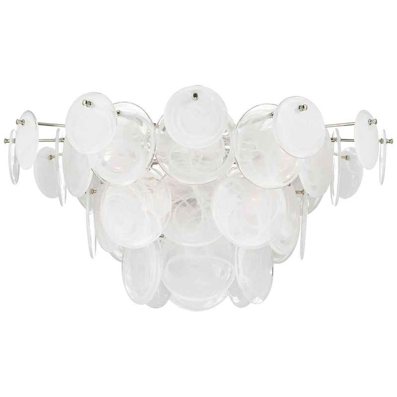 Loire Grande 34" 10-Light Semi-Flush Mount in Polished Nickel